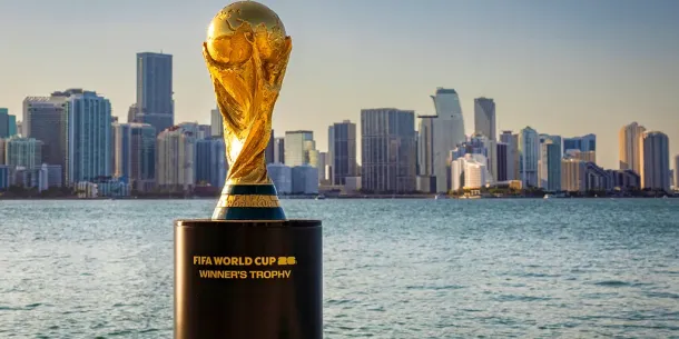 Miami skyline world cup trophy 2026 6b2c68f0