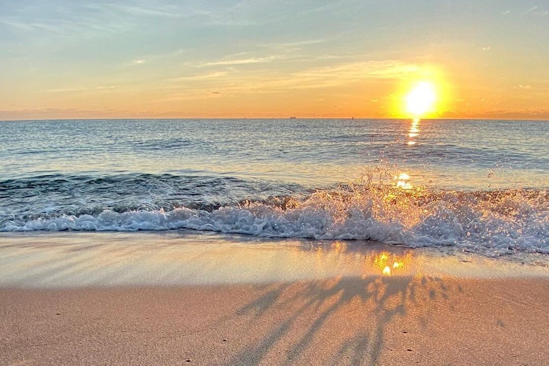 South florida winter getaway beach at sunset